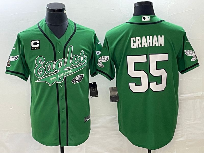 Men Philadelphia Eagles 55 Graham Green Co Branding Game NFL Jersey style 3